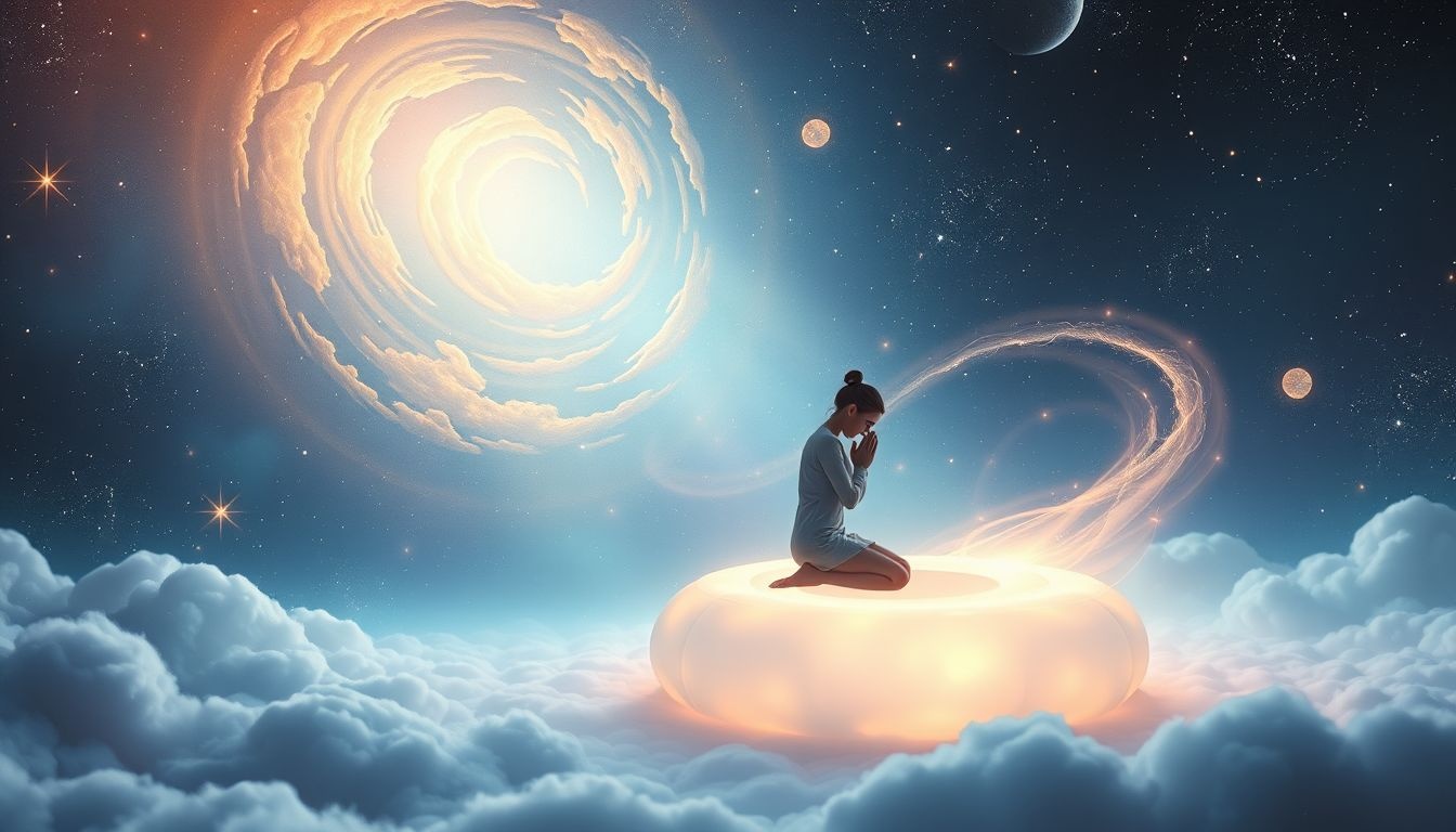 Bidden op een gebedskussen versterkt concentratie en spirituele verbinding.