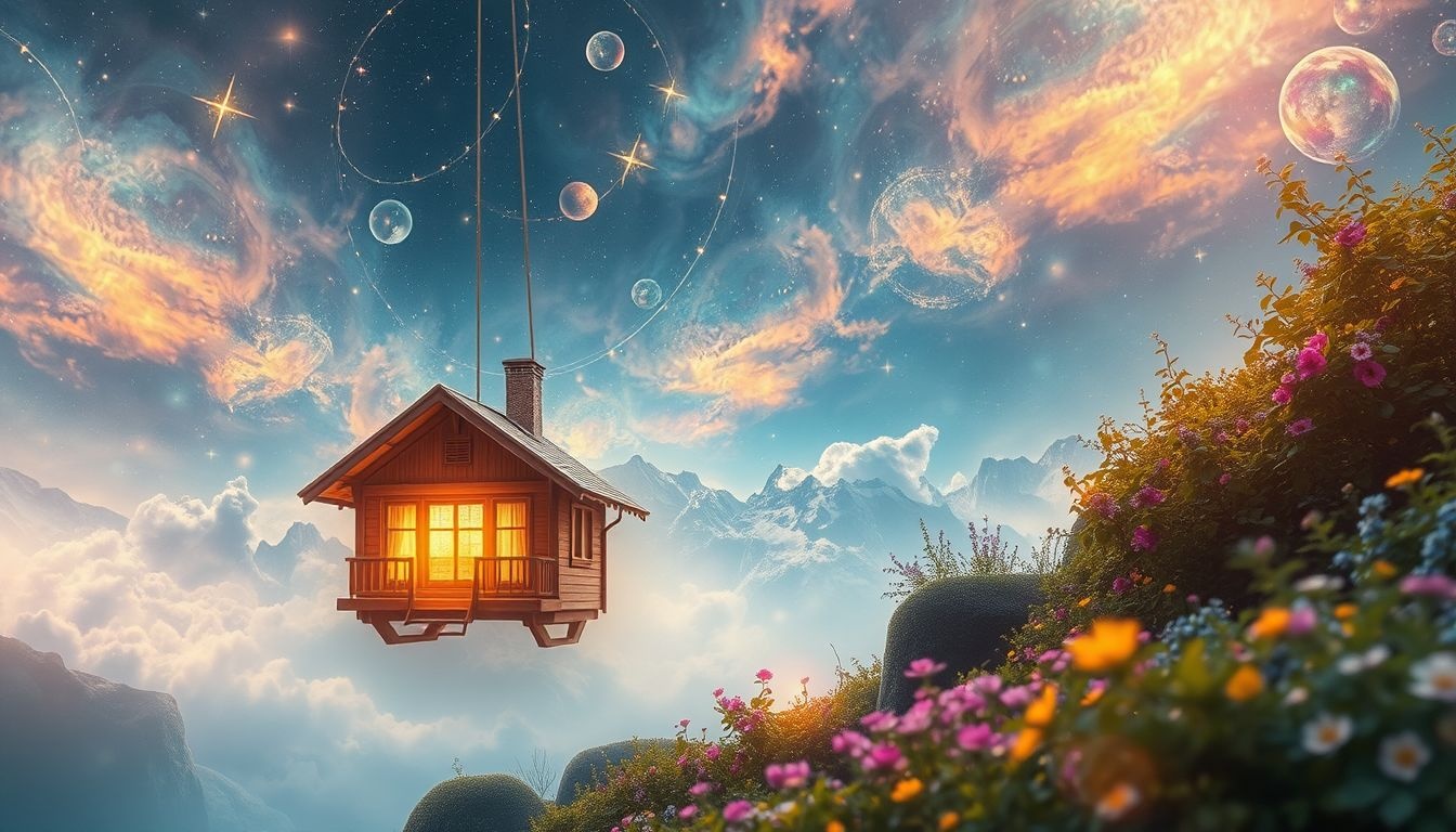 Dromen over een alpiene hut symboliseren groei, warmte en levenskracht.