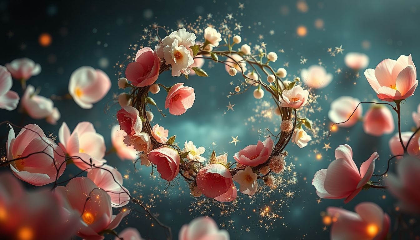 Dromen over een gestolen bloemenkrans symboliseert verloren vreugde en vertrouwen.