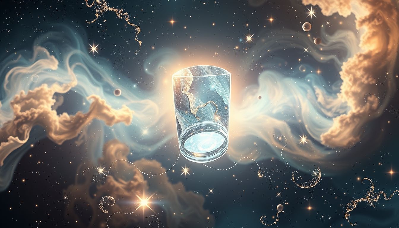 Dromen over onbreekbaar kristallen glas symboliseren innerlijke kracht.