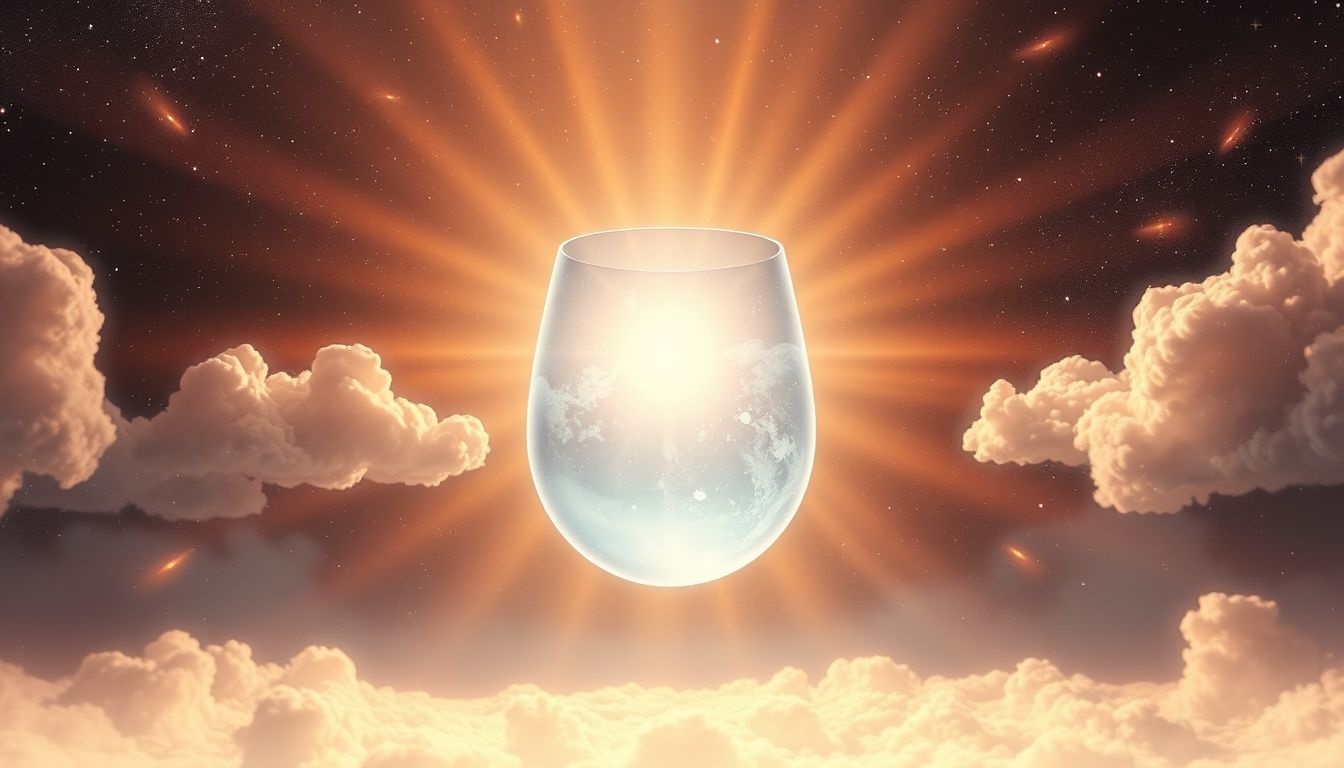 Dromen over kristallen glas symboliseren helderheid en zuivere inzichten.
