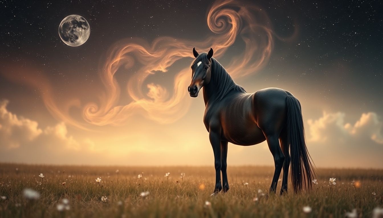 Dromen over donkerbruin paard symboliseren rust en innerlijke harmonie.