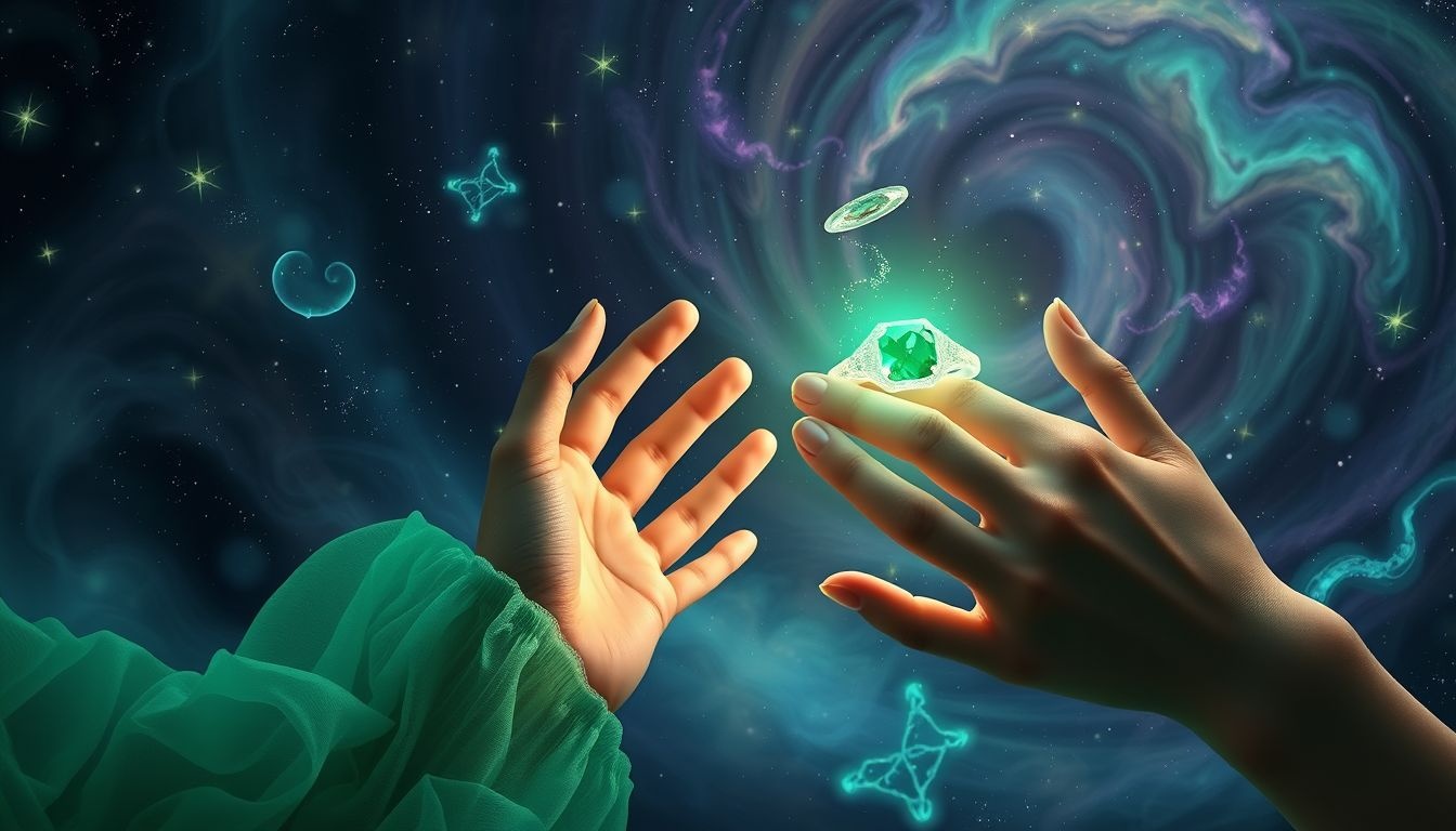 Dromen over een smaragden ring symboliseren vaak jaloezie en bewondering.