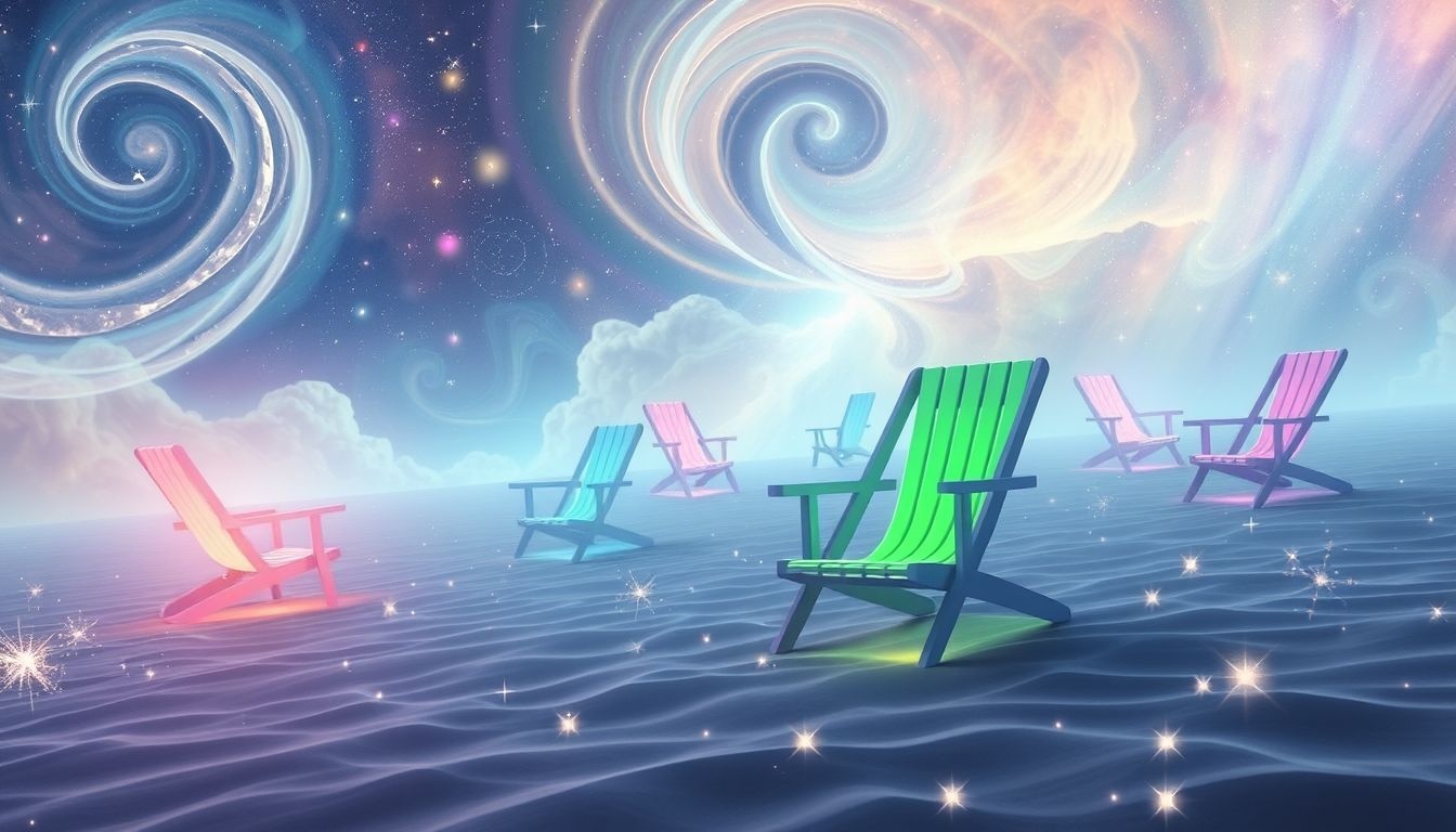 Dromen over gekleurde strandstoelen symboliseren emoties en keuzevrijheid.