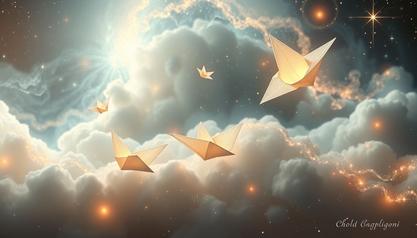 Dromen over origami symboliseren creativiteit en geduld in het leven.