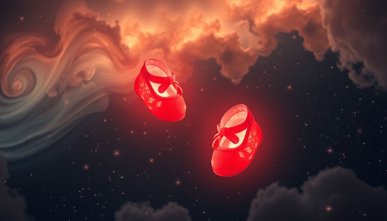 Rode babyschoentjes symboliseren passie en nieuwe levensfasen in dromen.
