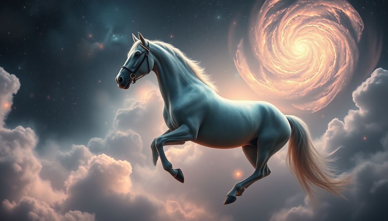Een paard zonder hoofdstelbit symboliseert vrijheid en ongekende kracht.