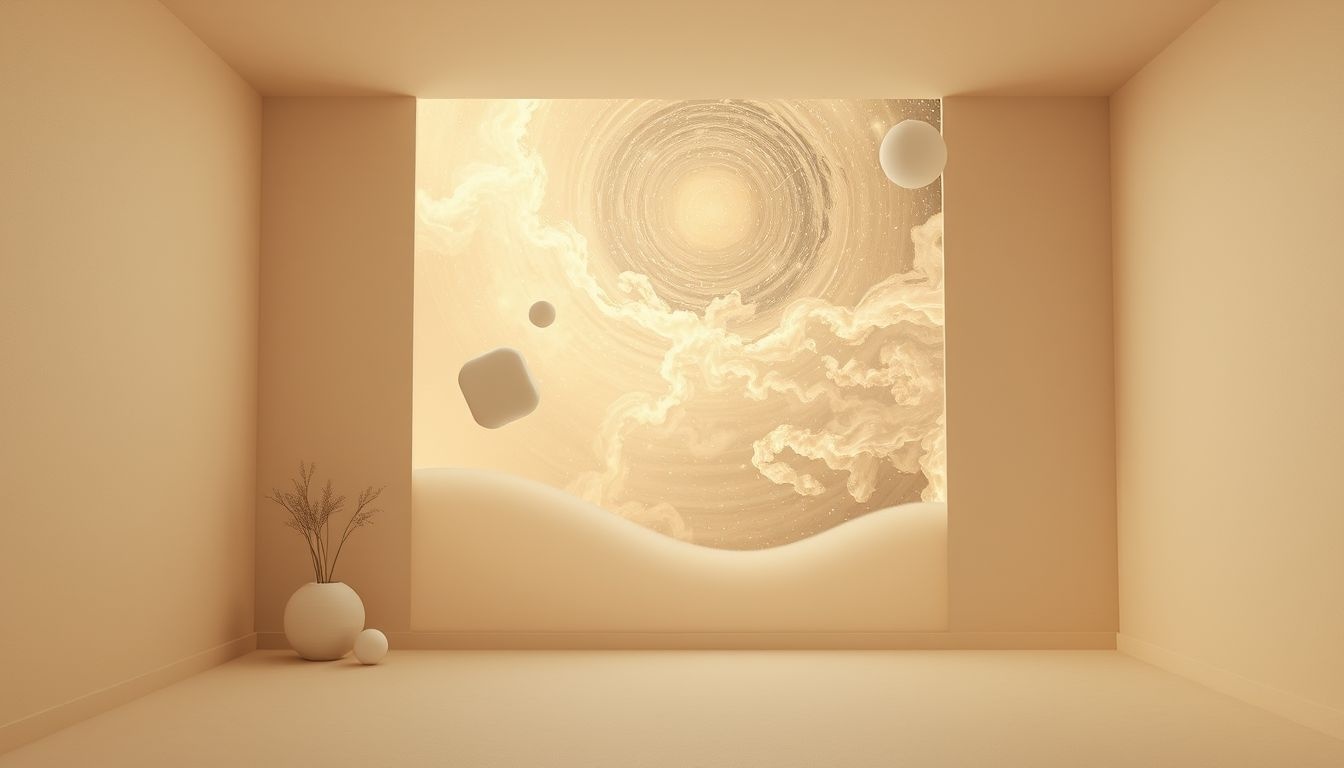 Een beige kamer symboliseert veiligheid en emotionele neutraliteit in dromen.