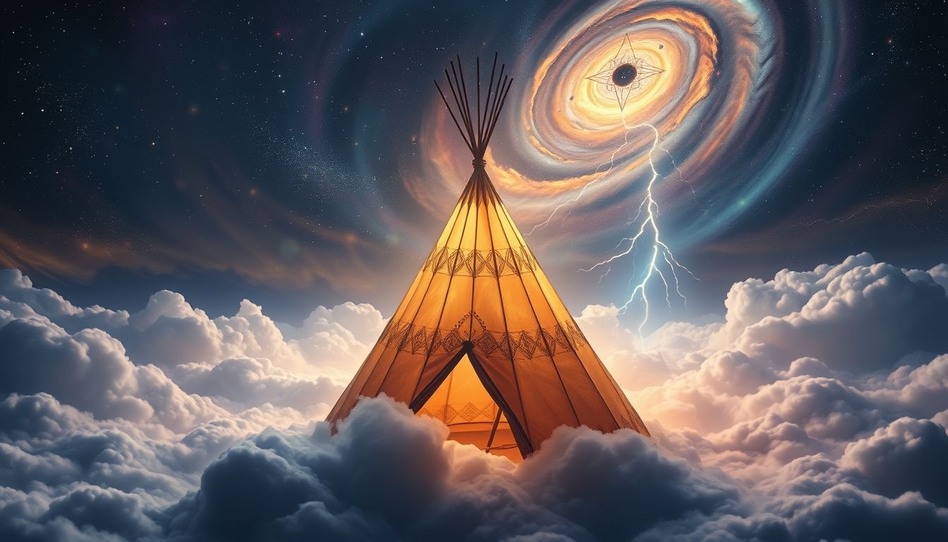 Een tipi in dromen symboliseert bescherming tijdens emotionele stormen.