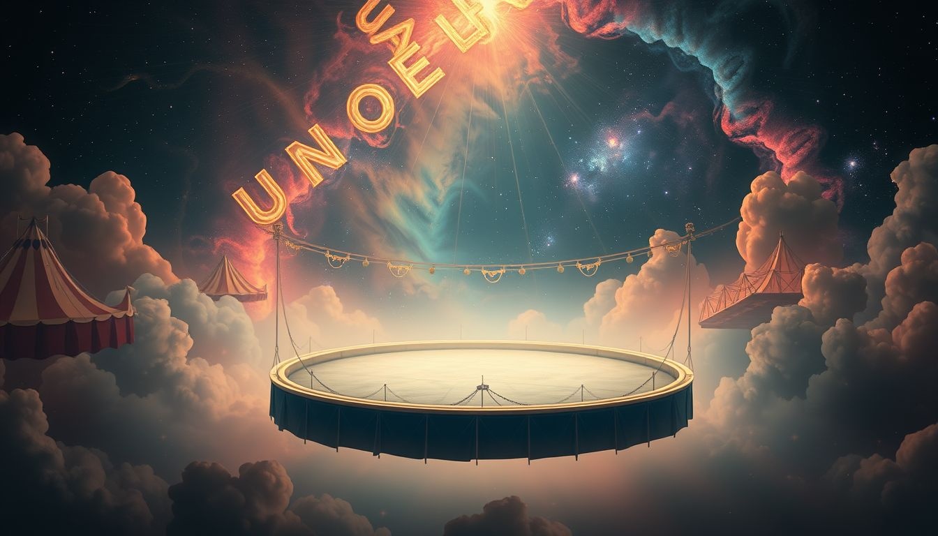 Een leeg circus symboliseert gevoelens van leegte en gemiste kansen.