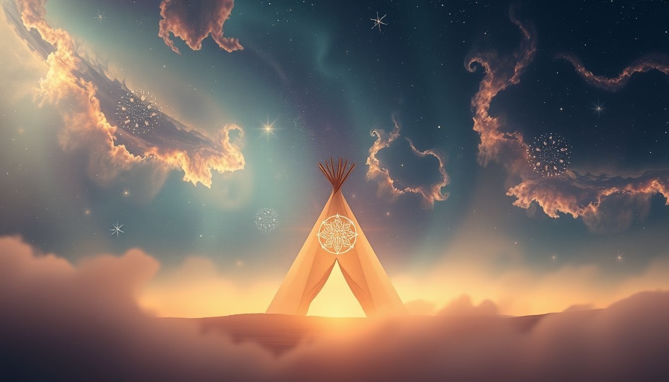 Een tipi zien symboliseert verbondenheid met natuur en innerlijke rust.