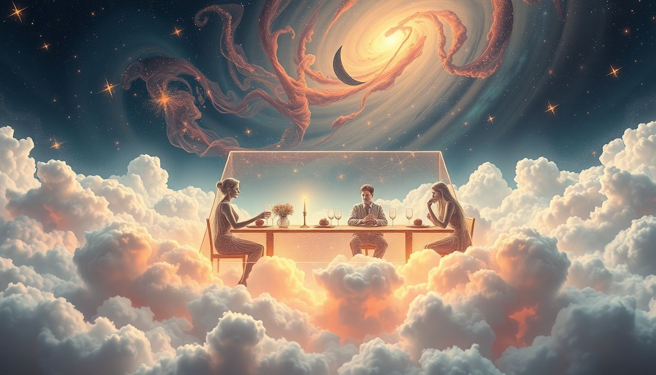 Lunchen in droom symboliseert nieuwe sociale kansen en verbindingen.