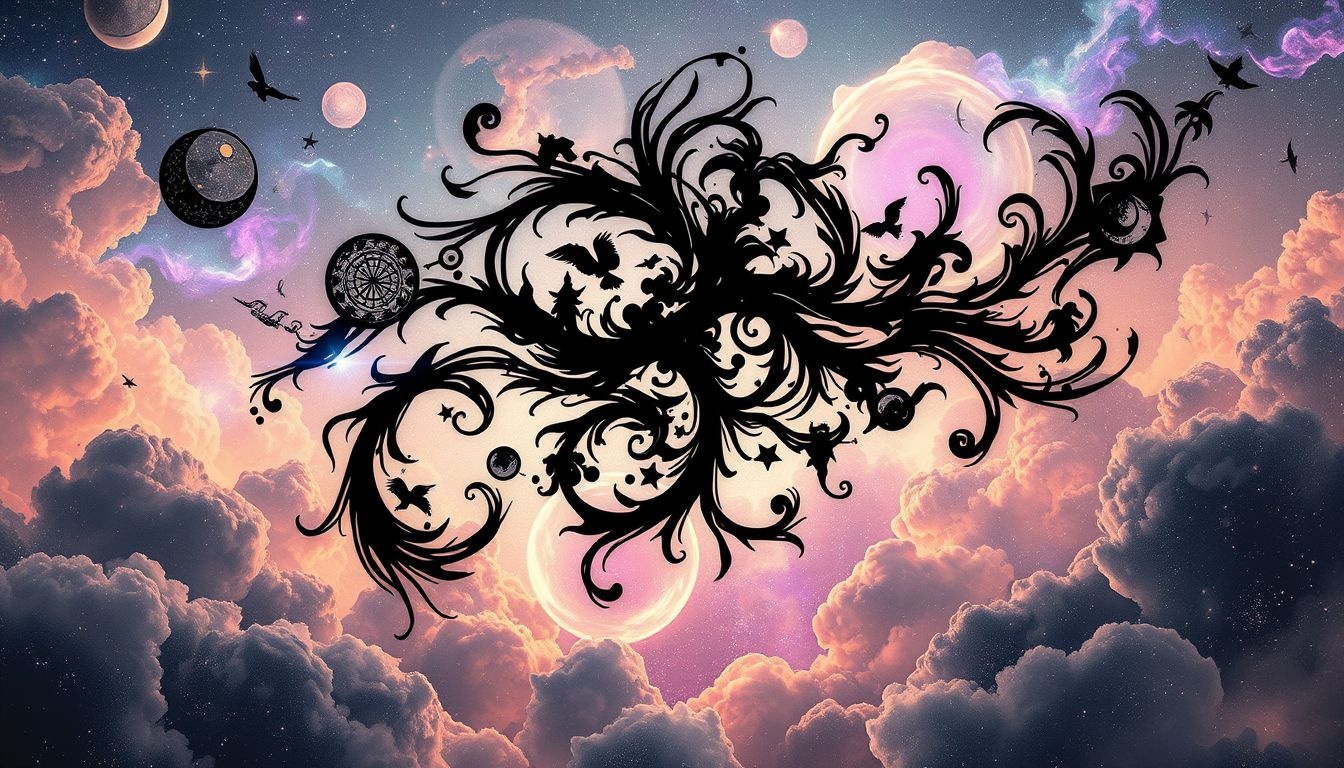 Een zwarte tatoeage in dromen symboliseert kracht en mysterie.