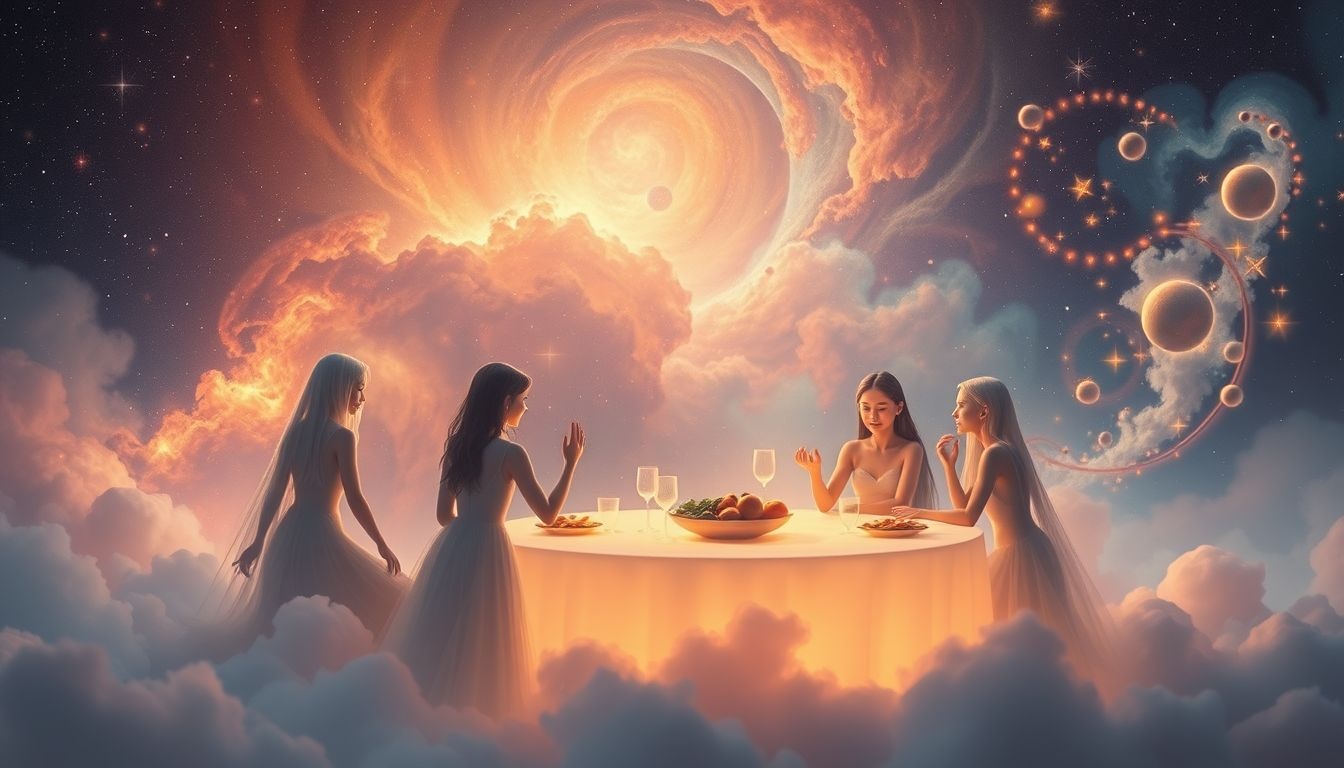 Samen eten in dromen symboliseert verbondenheid en geluksmomenten.