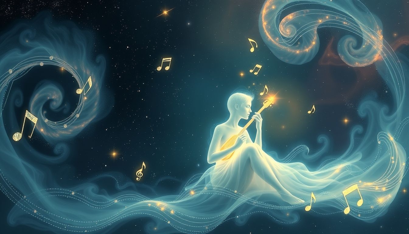 Een dove muzikant symboliseert innerlijke expressie zonder woorden.