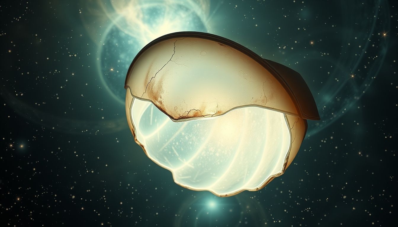 Een oude kapotte schelpbril symboliseert gebrekkig inzicht en teleurstelling.