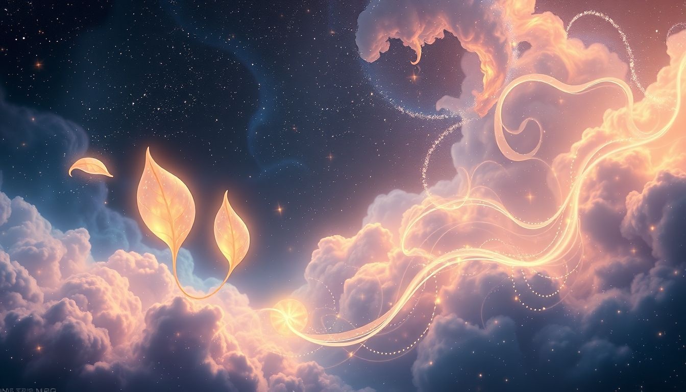 Bladeren symboliseren creatieve groei en nieuwe inspirerende ideeën.