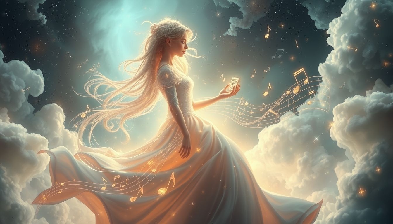 Een zingende dienstmeid symboliseert vreugde en innerlijke harmonie.