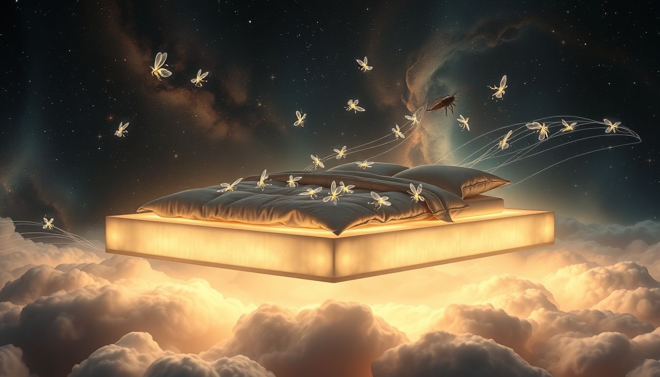 Dromen over insecten op bedplatform symboliseren innerlijke onrust en zorgen.
