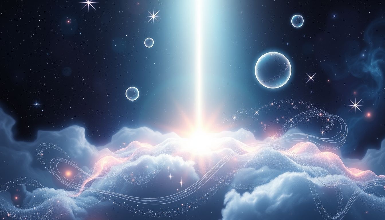 Een lichtstraal in dromen symboliseert vaak spirituele ontwaking en groei.