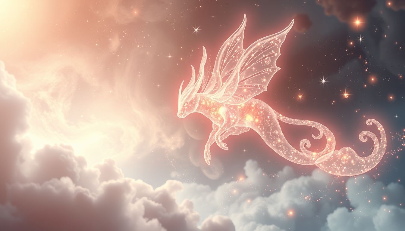 Een fantasiewezensticker symboliseert creatieve expressie in je dromen.