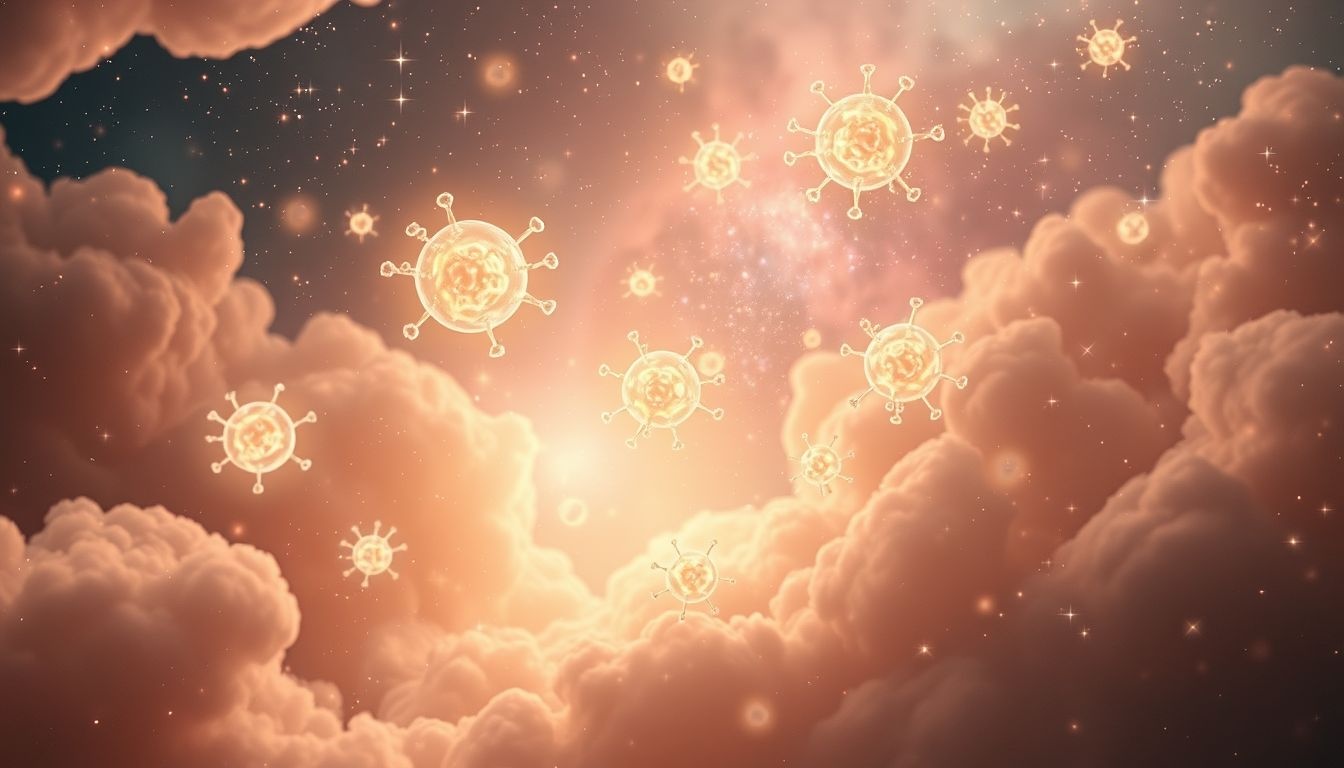 Dromen over bacteriën in de lucht symboliseren onzichtbare stressfactoren.