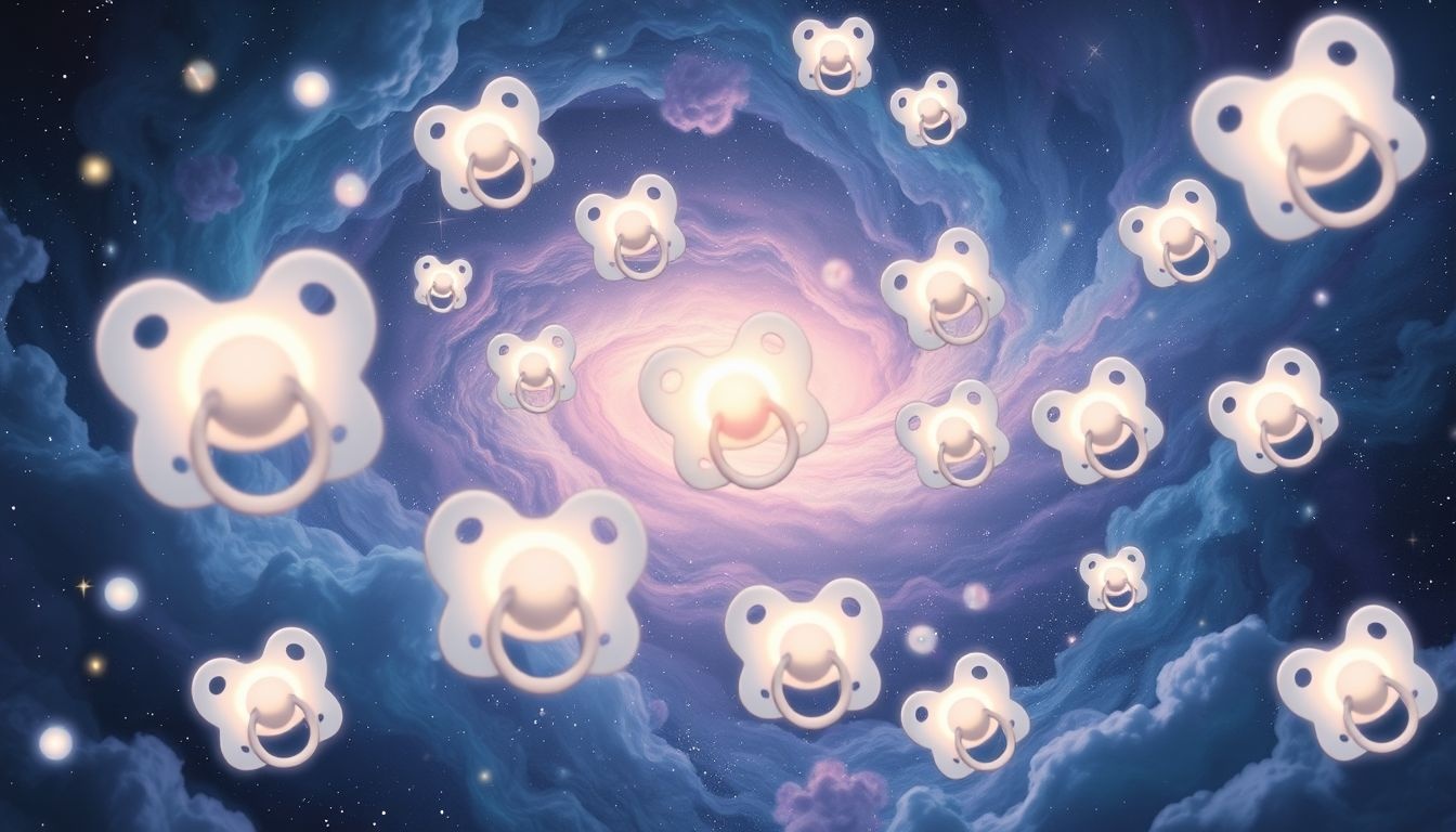 Meerdere fopspenen in dromen symboliseren behoefte aan troost en veiligheid.
