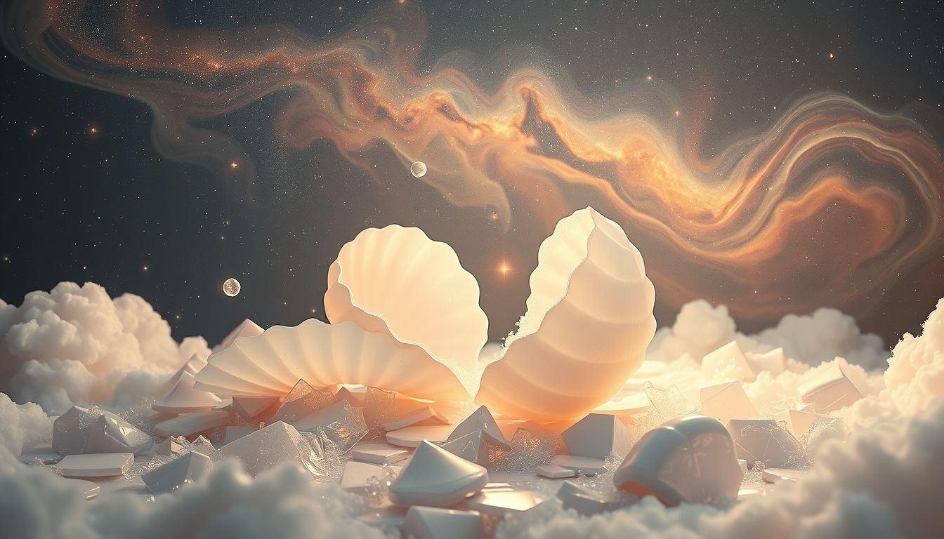 Een gebroken schelpbril duidt op verloren helderheid in inzicht.