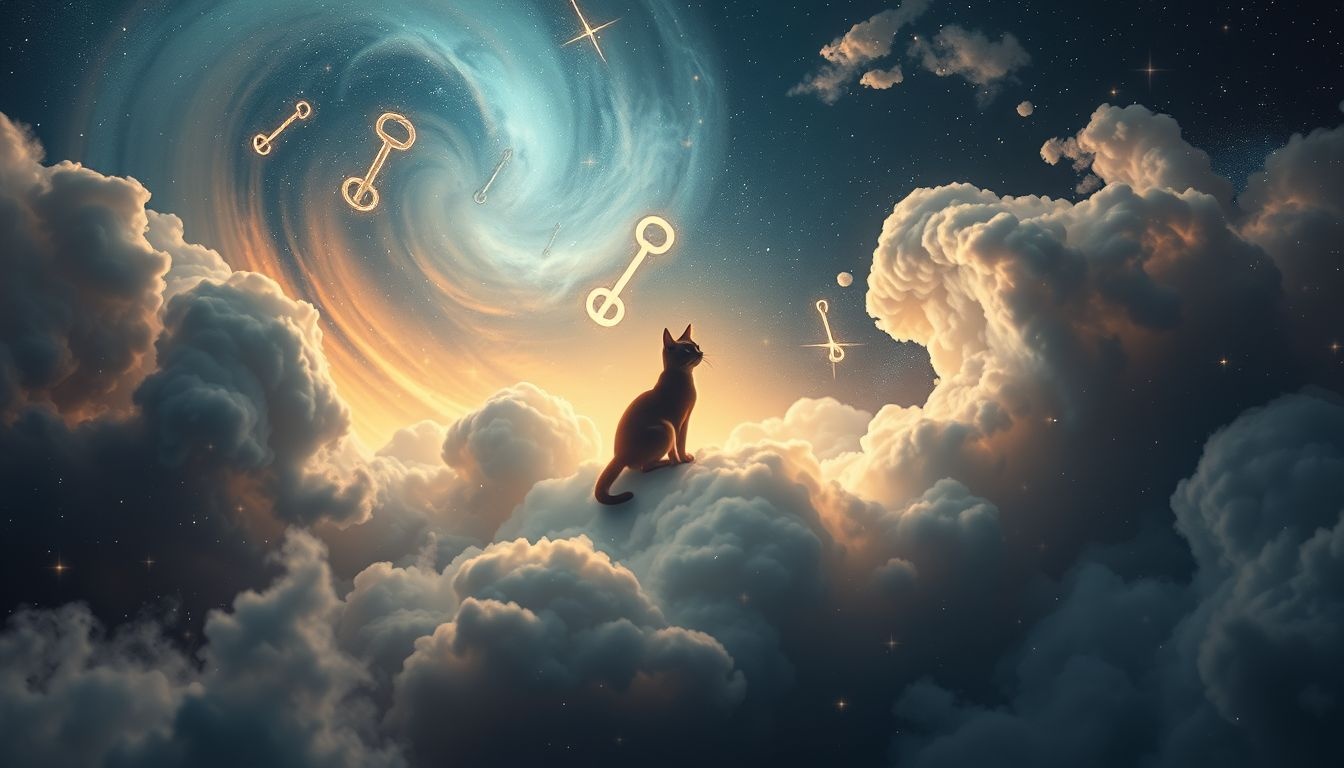 Een verdwaalde kat symboliseert verloren intuïtie en zelfontdekking.