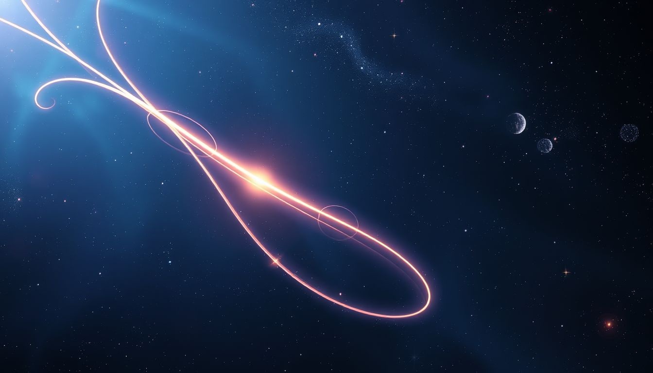Een vallend object dat cirkels trekt symboliseert levenscycli.