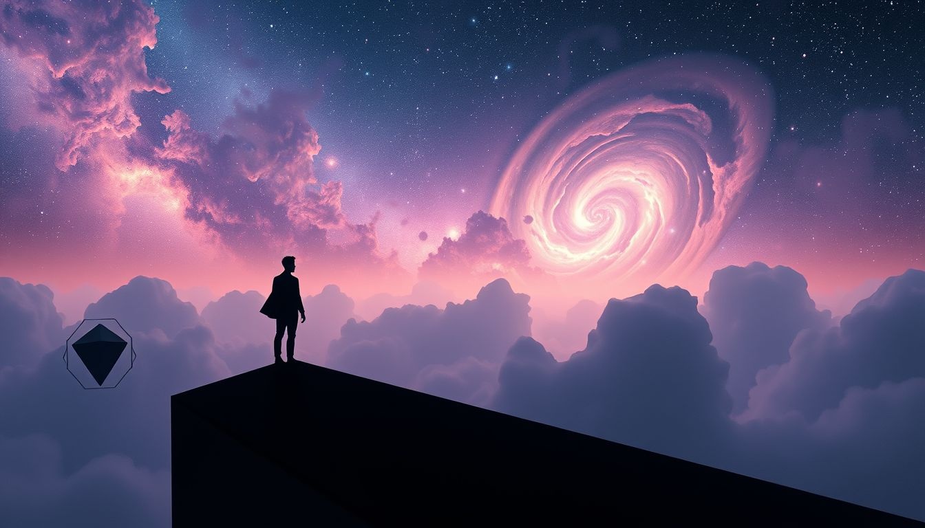 Vrijheid op een dakrand symboliseert risico en innerlijke moed.