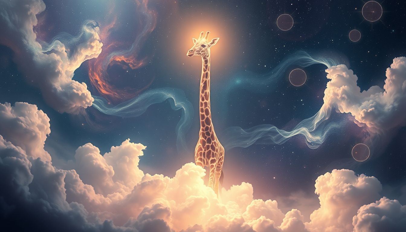 Dromen over giraffen symboliseren groot perspectief en hoge ambitie.
