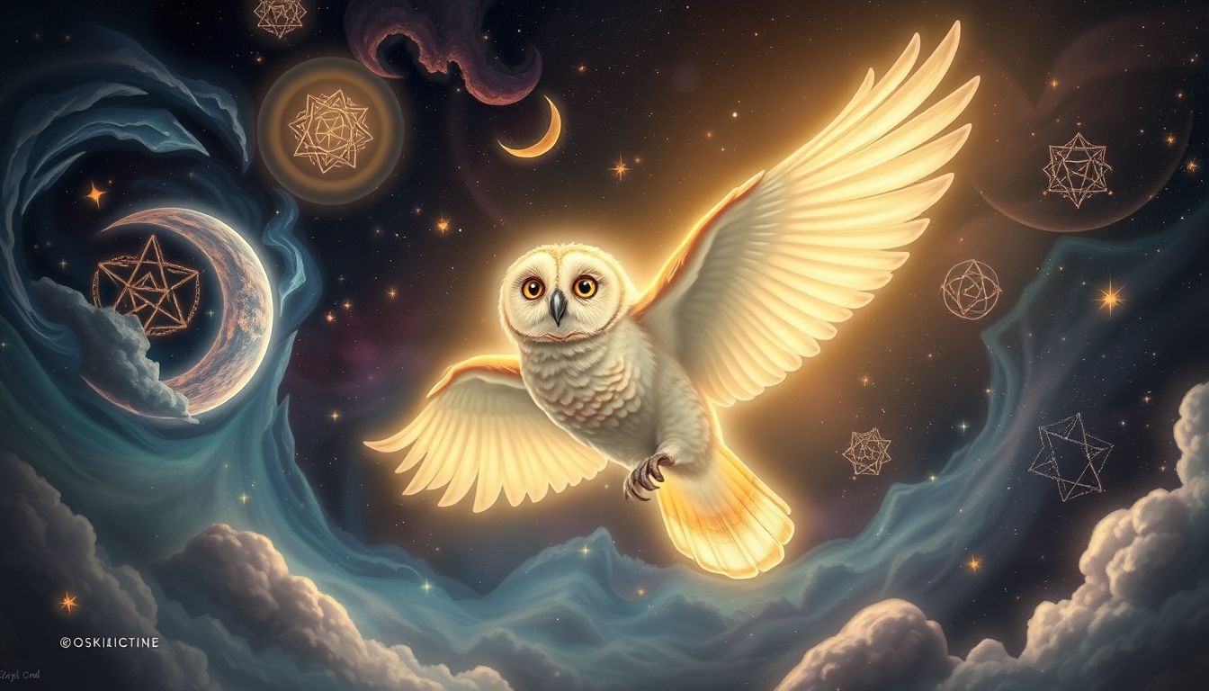 Een uil in je droom symboliseert diepe wijsheid en verborgen kennis.