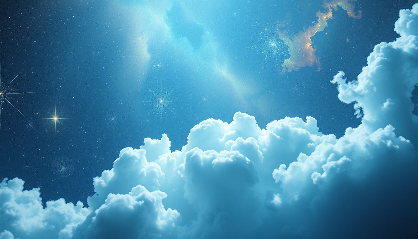 Blauwe wolken symboliseren rust en innerlijke harmonie in dromen.