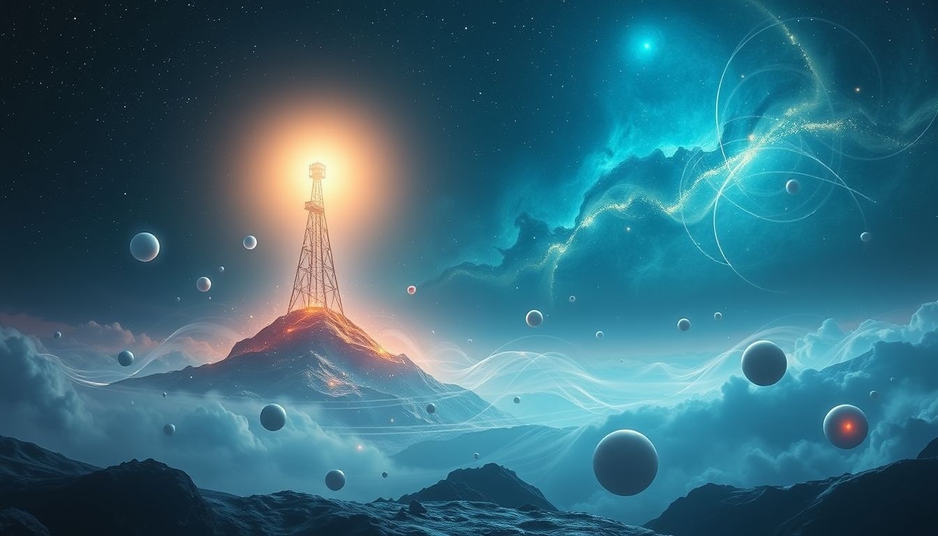 Een radiomast die geluid maakt symboliseert oproepen tot aandacht.
