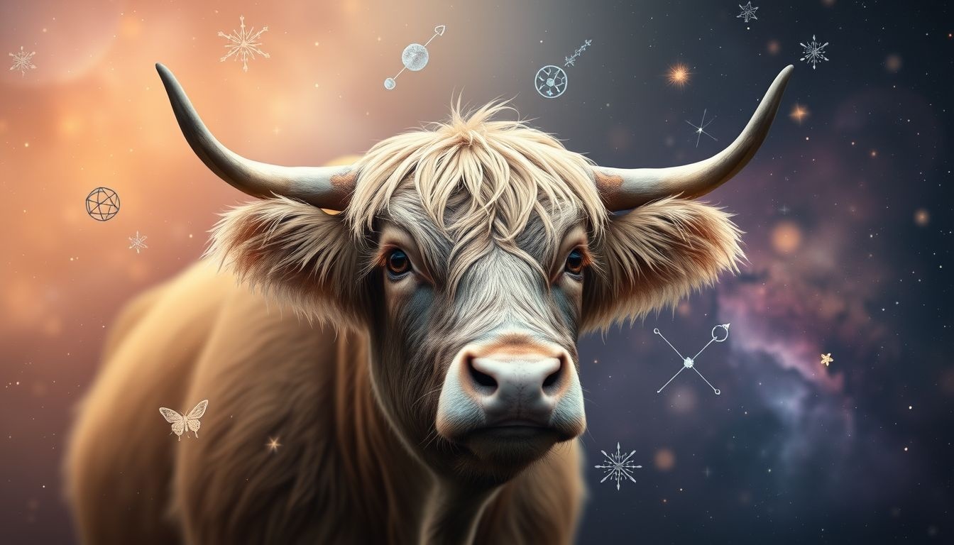Een sprekende hooglander symboliseert onverwachte wijsheid en intuïtie.