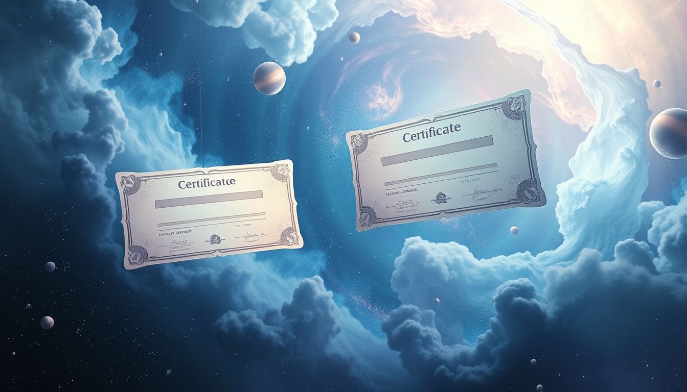 Dromen over een vals certificaat symboliseert angst voor onverdiende erkenning.