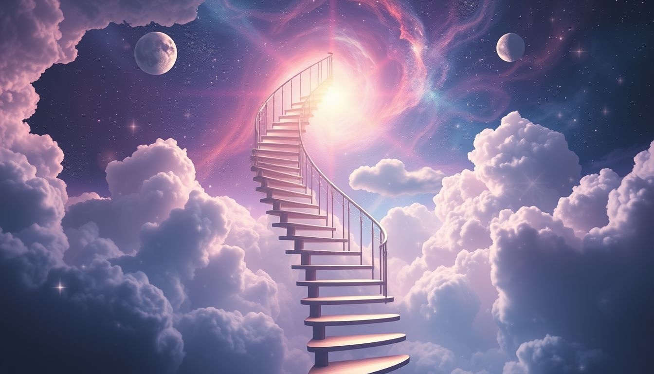 Spiraaltrappen symboliseren vaak persoonlijke groei en innerlijke ontwikkeling.