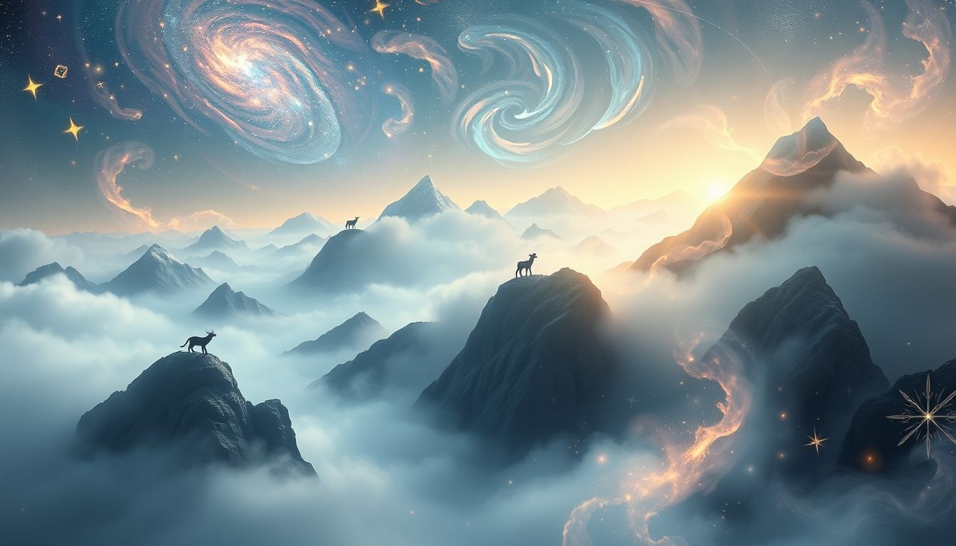 Dromen over dieren in bergen symboliseren vaak innerlijke kracht en vrijheid.