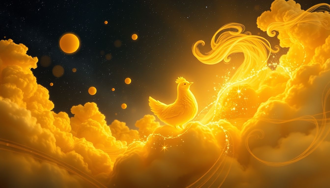 Dromen over een gele kip symboliseert vreugde en positieve energie.