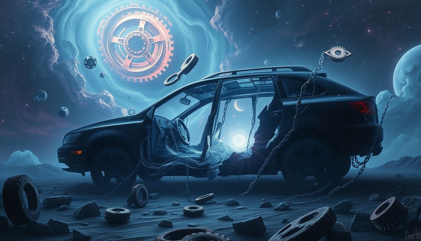 Dromen over een kapotte auto symboliseren vaak controleverlies in het leven.
