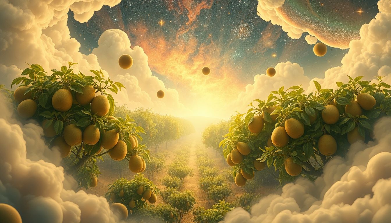Dromen over kiwiplantages symboliseren groei en vruchtbare kansen.