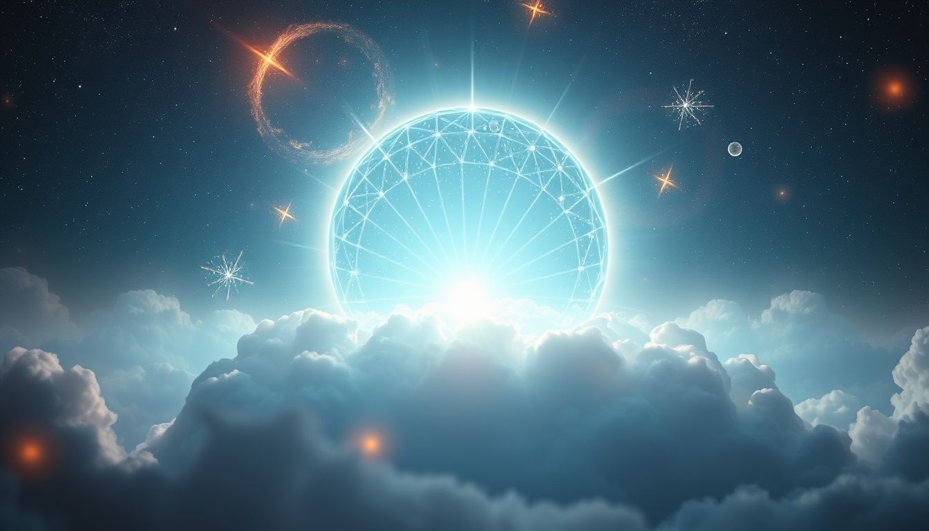 Dromen over een koepel van licht symboliseert bescherming en verlichting.