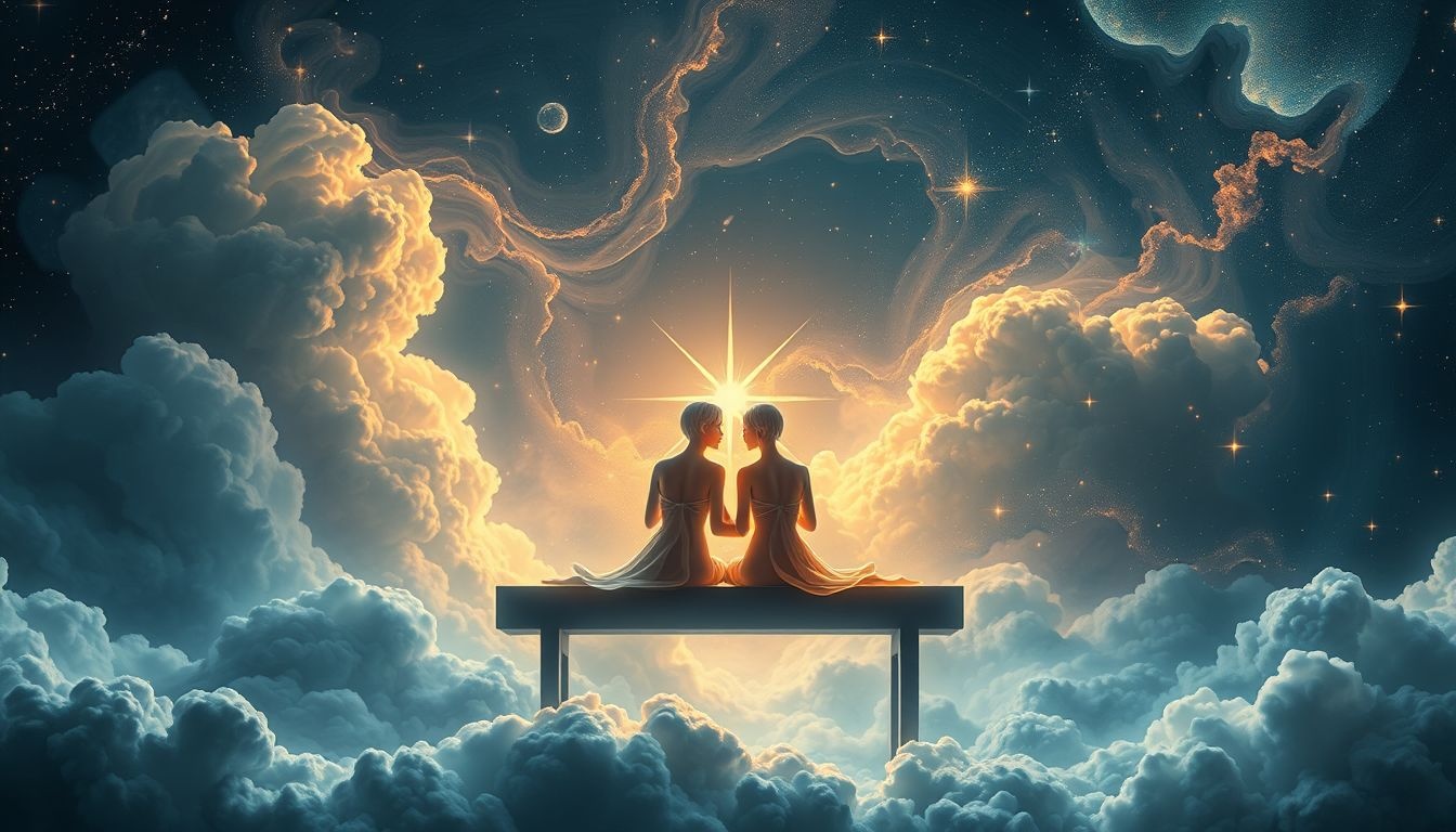 Dromen over rustbanken delen symboliseert harmonie en gezamenlijke rust.