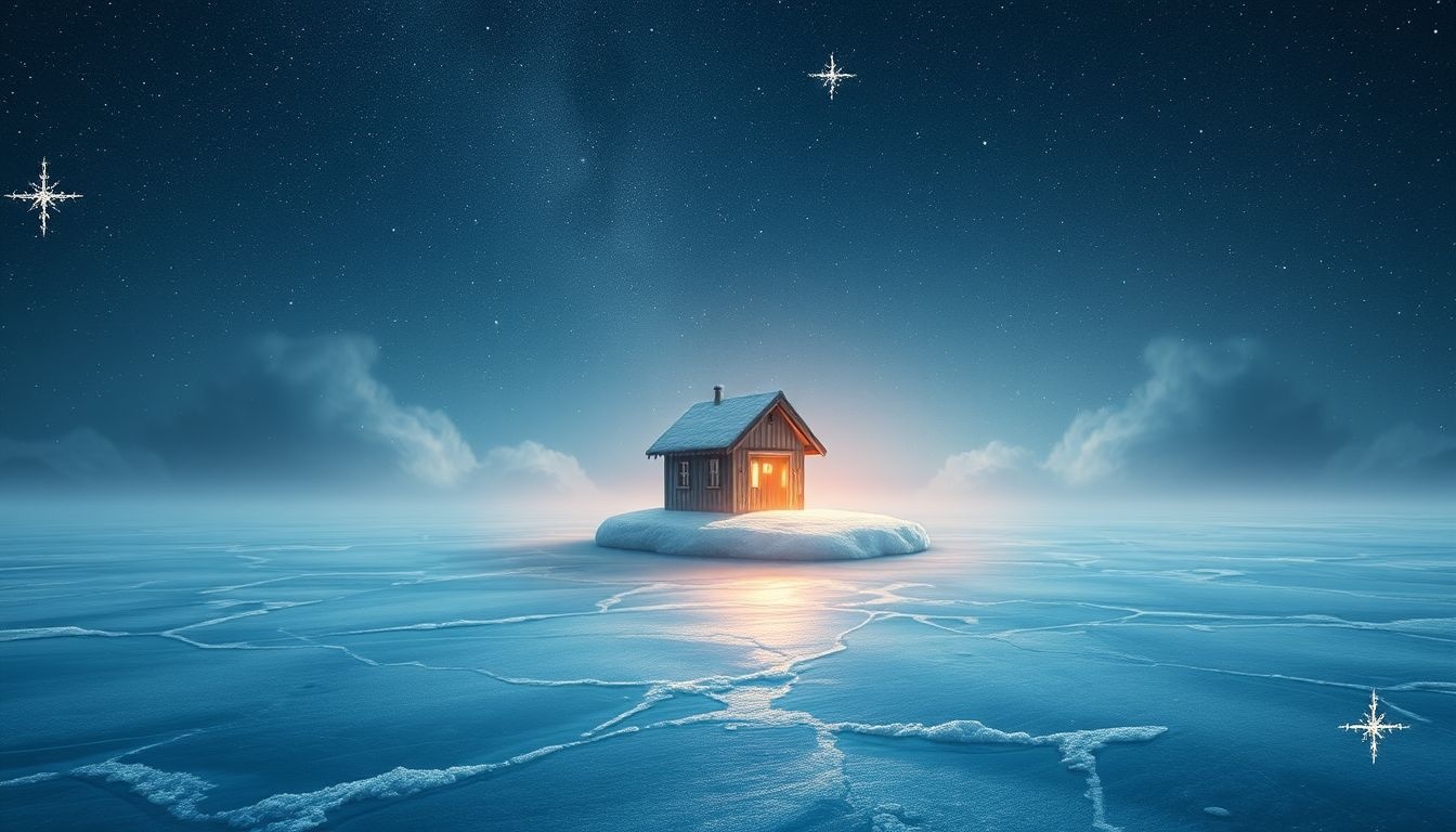 Een verlaten hut symboliseert vaak zoektocht naar innerlijke veiligheid.