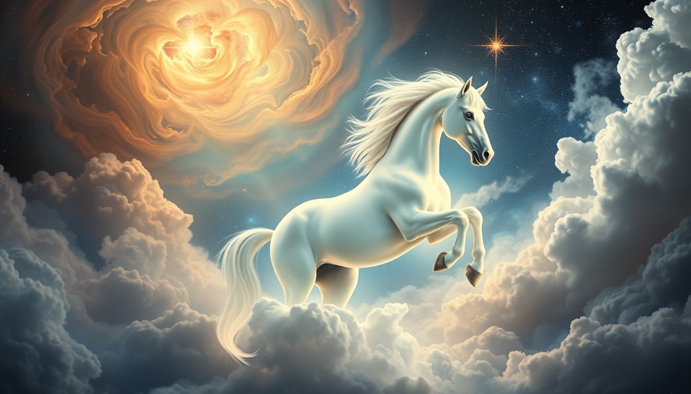 Dromen over een wit paard symboliseren vaak spirituele zuiverheid en kracht.