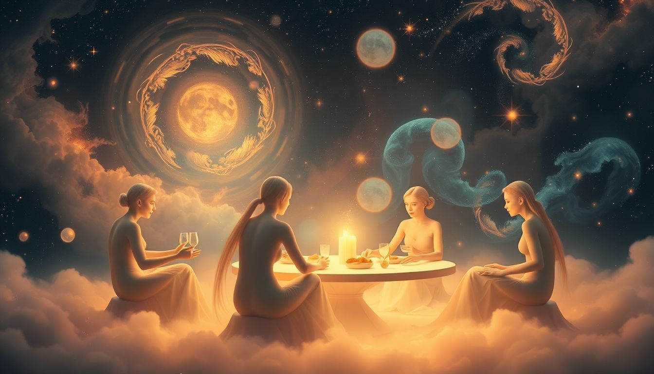 Dromen over eten met vrienden symboliseert verbondenheid en sociale harmonie.