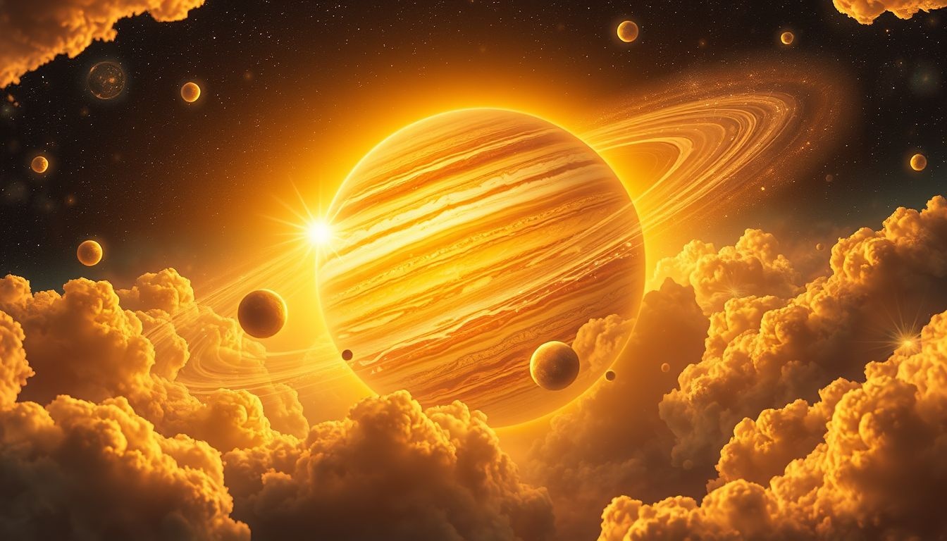 Dromen over Jupiter symboliseren groei, geluk en overvloed in het leven.