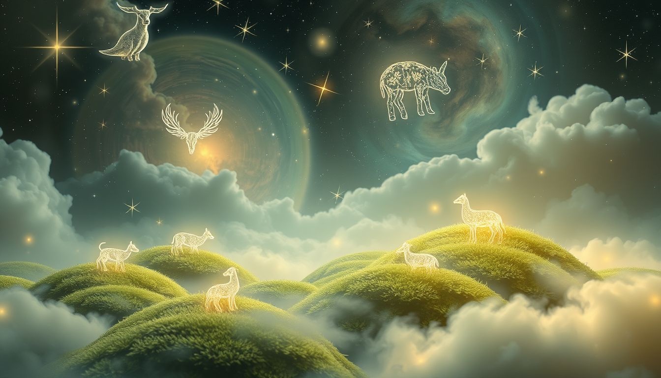 Dromen over mos en dieren symboliseert harmonie met de natuur.