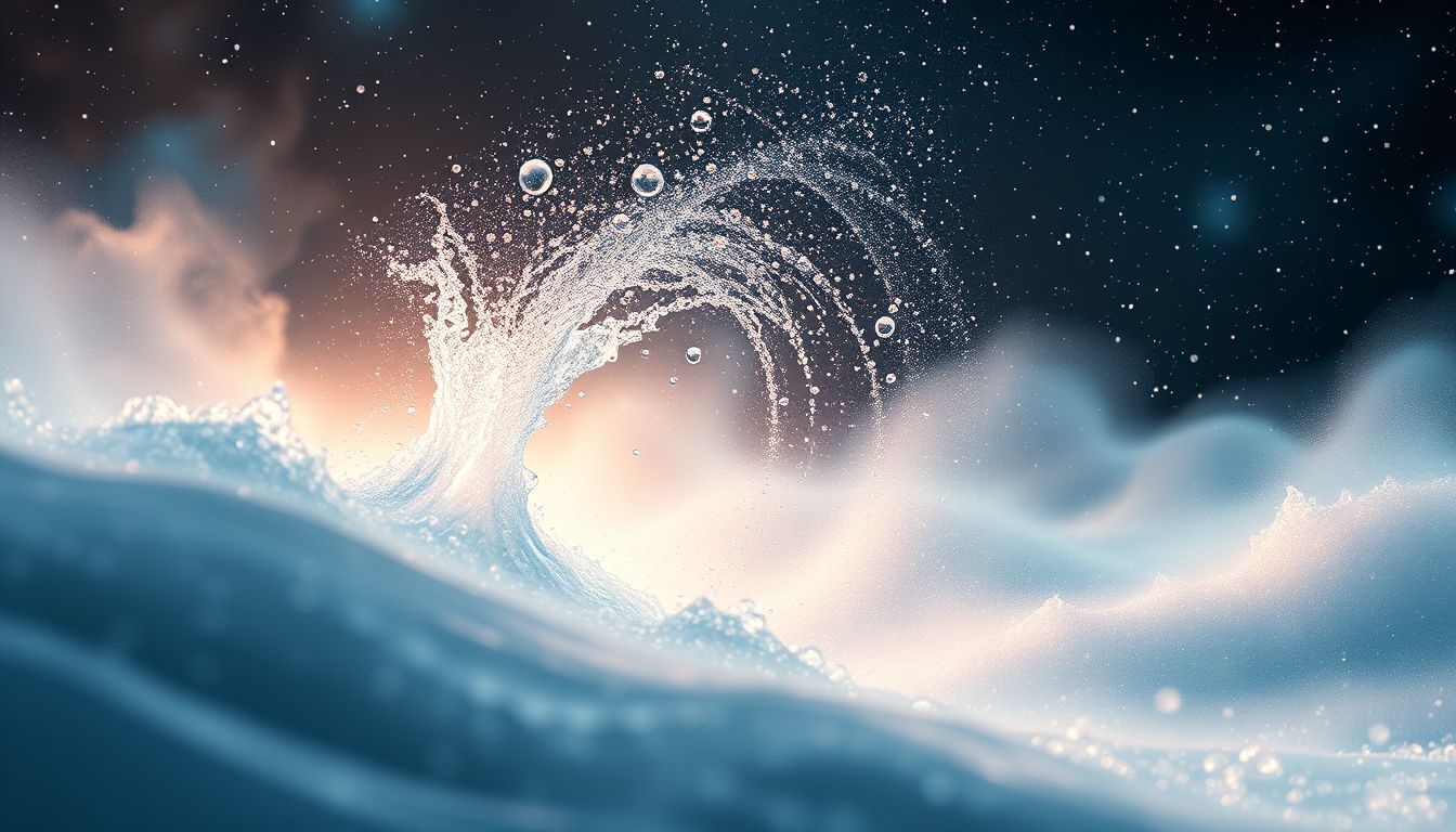 Dromen over water sproeien symboliseert emotionele vernieuwing en reiniging.